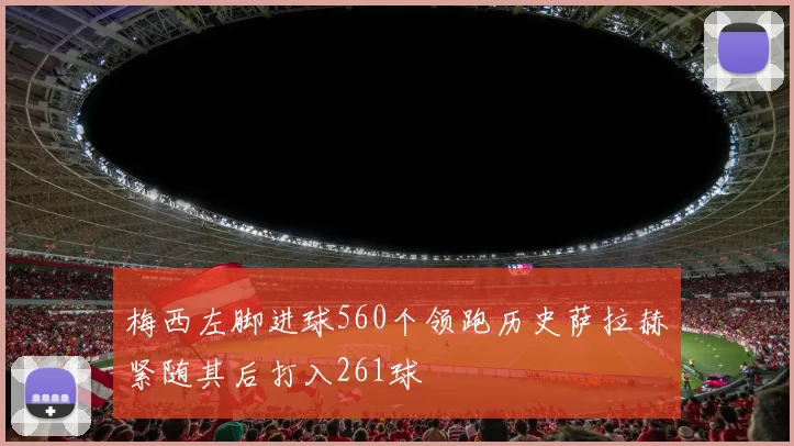 梅西左脚进球560个领跑历史萨拉赫紧随其后打入261球